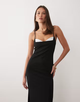 Rochie maxi ASOS, negru