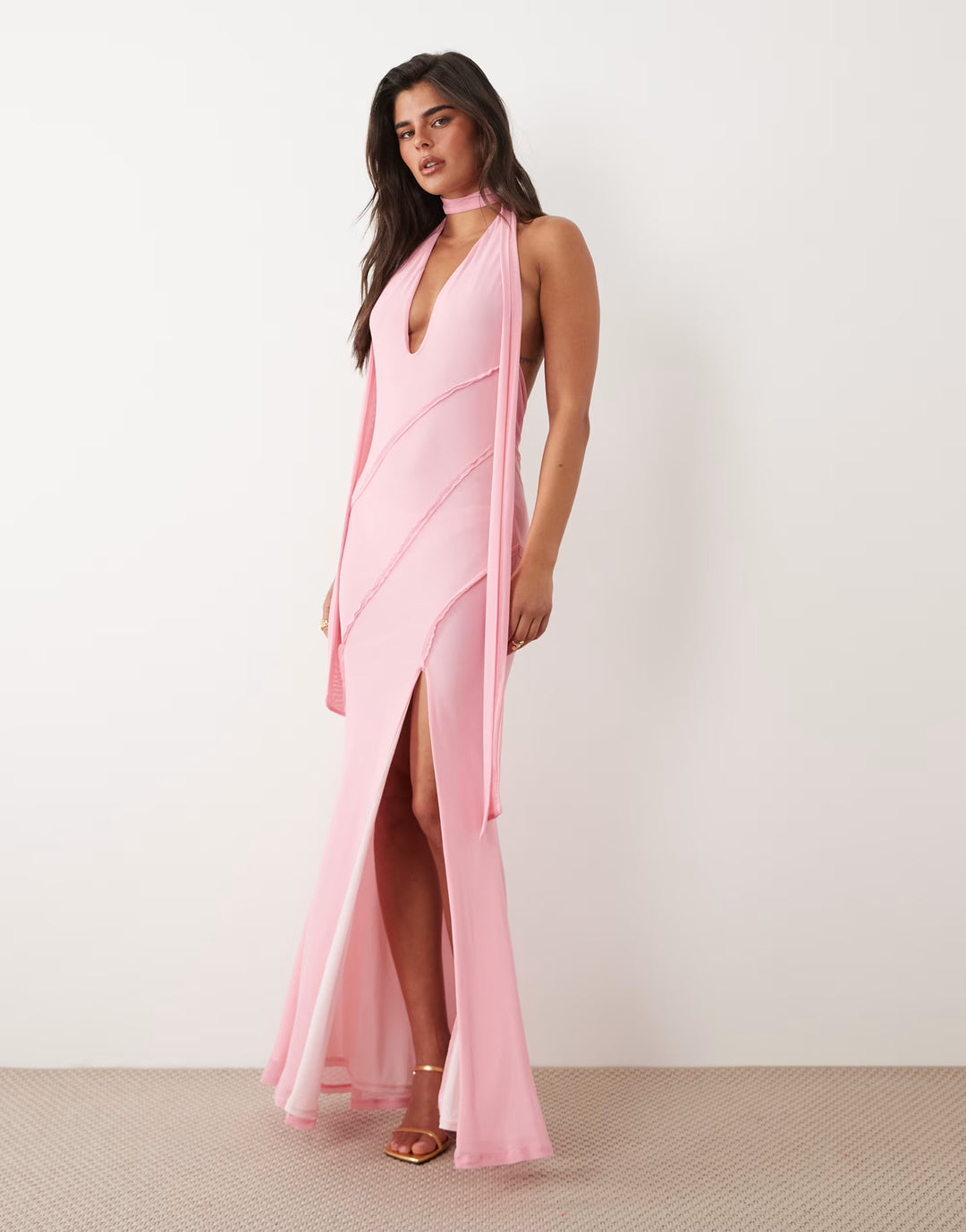 Rochie maxi ASOS, roz