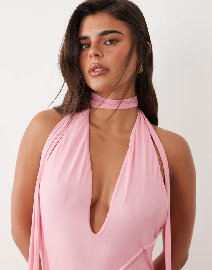 Rochie maxi ASOS, roz