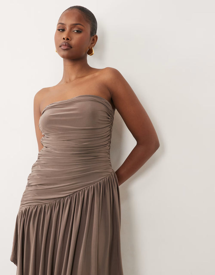 Rochie maxi ASOS, gri