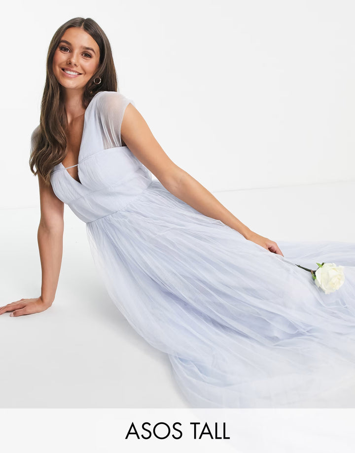 Rochie maxi ASOS, albastru