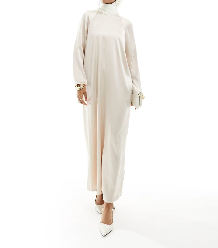 Rochie maxi SHEIN, crem