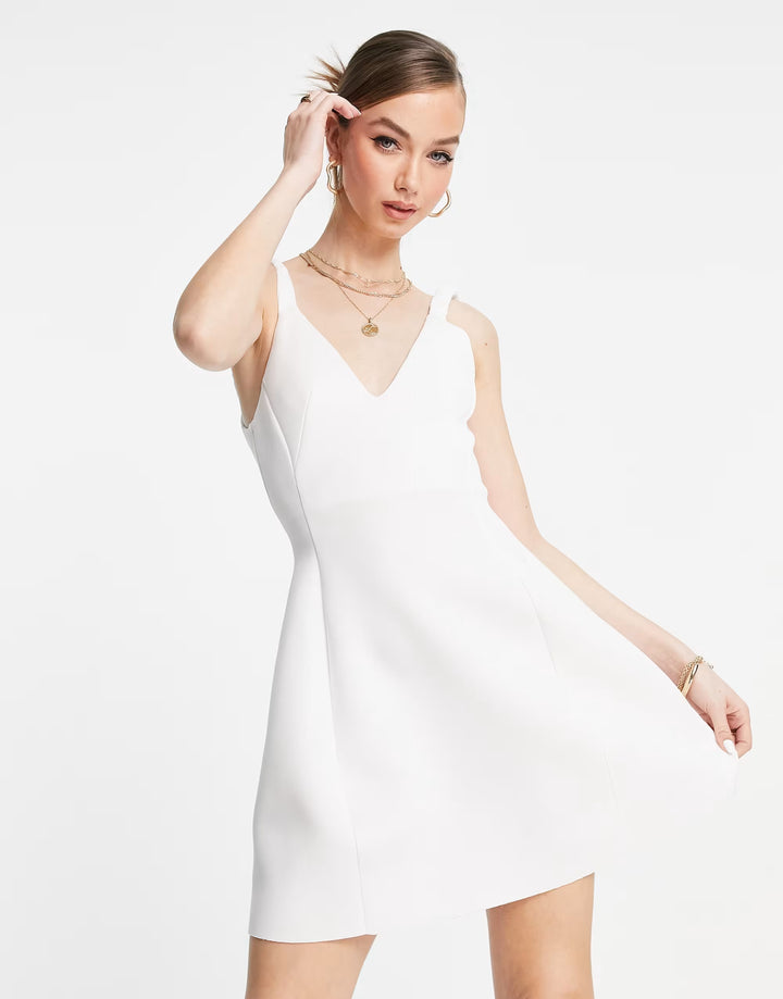 Rochie mini ASOS, alb