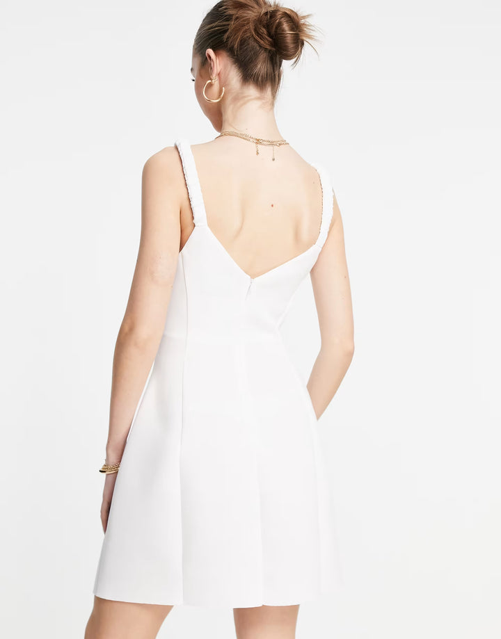 Rochie mini ASOS, alb
