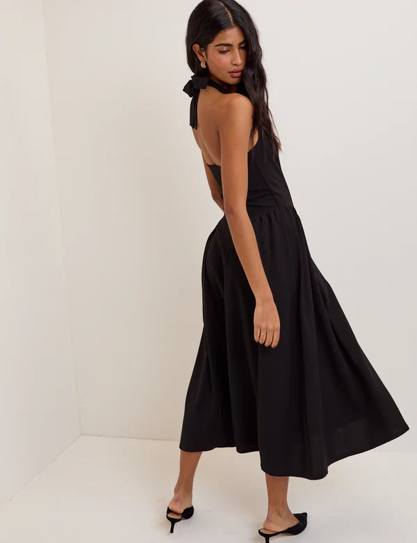 Rochie midi Nobody's child, negru
