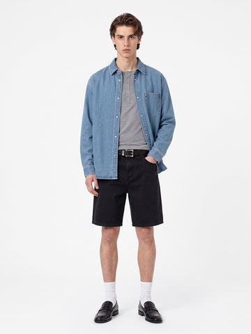 Pantaloni scurți de blugi SHEIN, negru