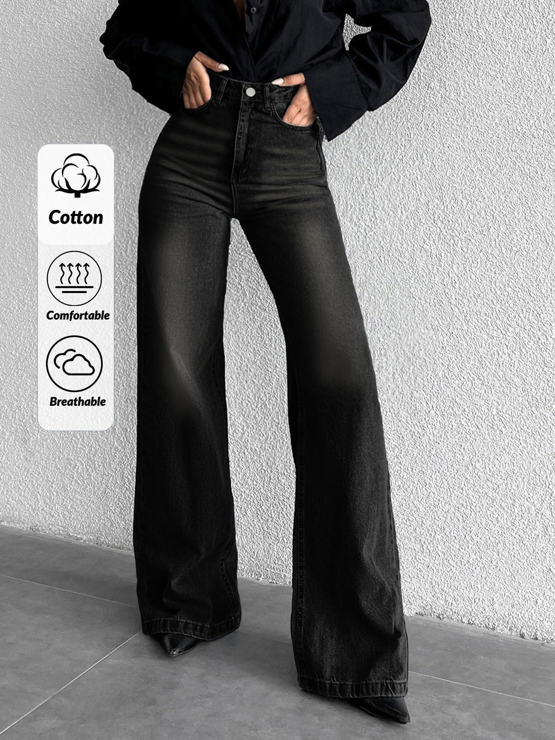 Jeans SHEIN, negru