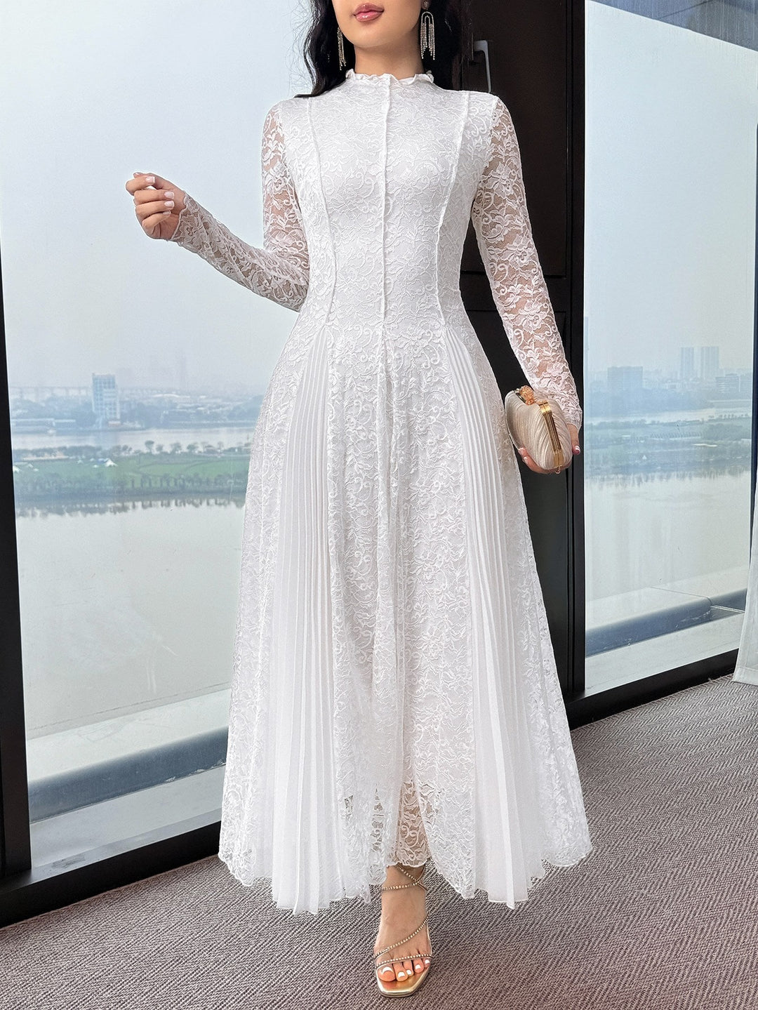 Rochie maxi SHEIN, alb