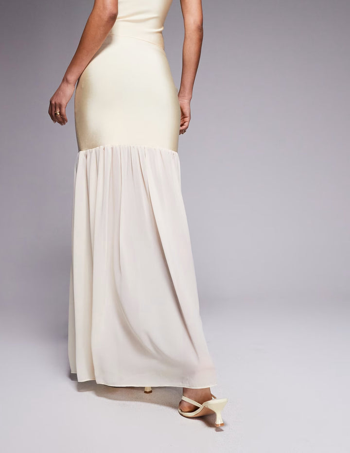 ASOS bézs maxi szoknya