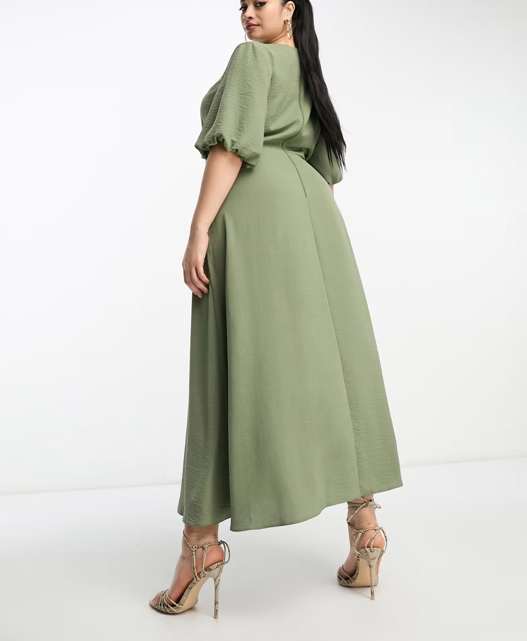 Rochie midi ASOS, verde