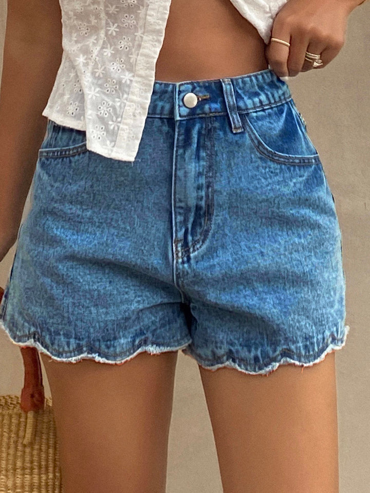 Pantaloni scurți de blugi SHEIN, albastru