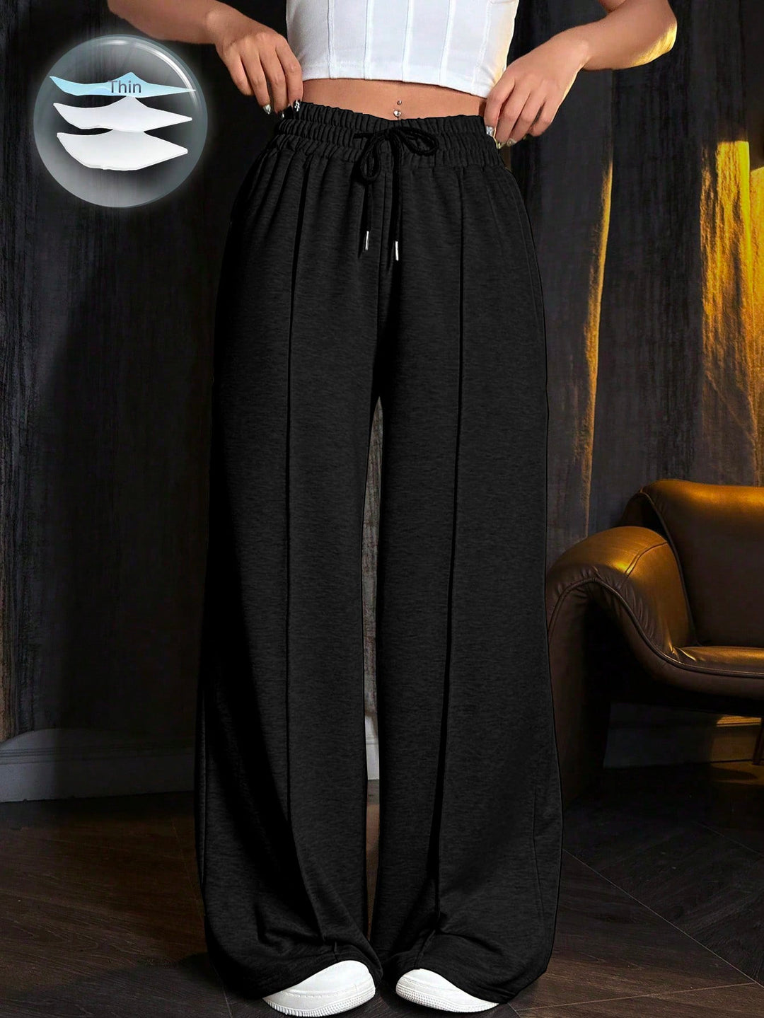 Pantaloni SHEIN, negru