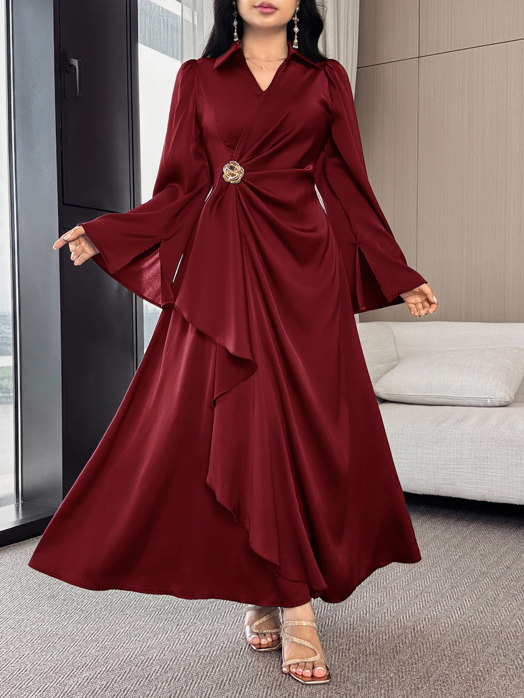 Rochie maxi SHEIN, vișiniu
