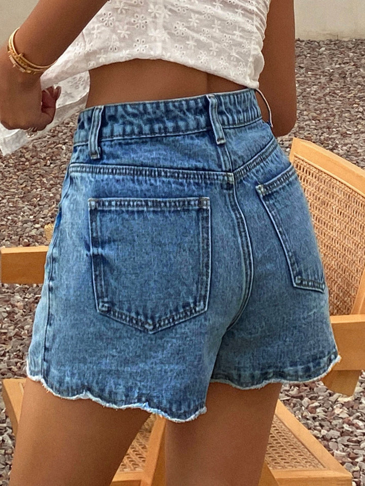 Pantaloni scurți de blugi SHEIN, albastru