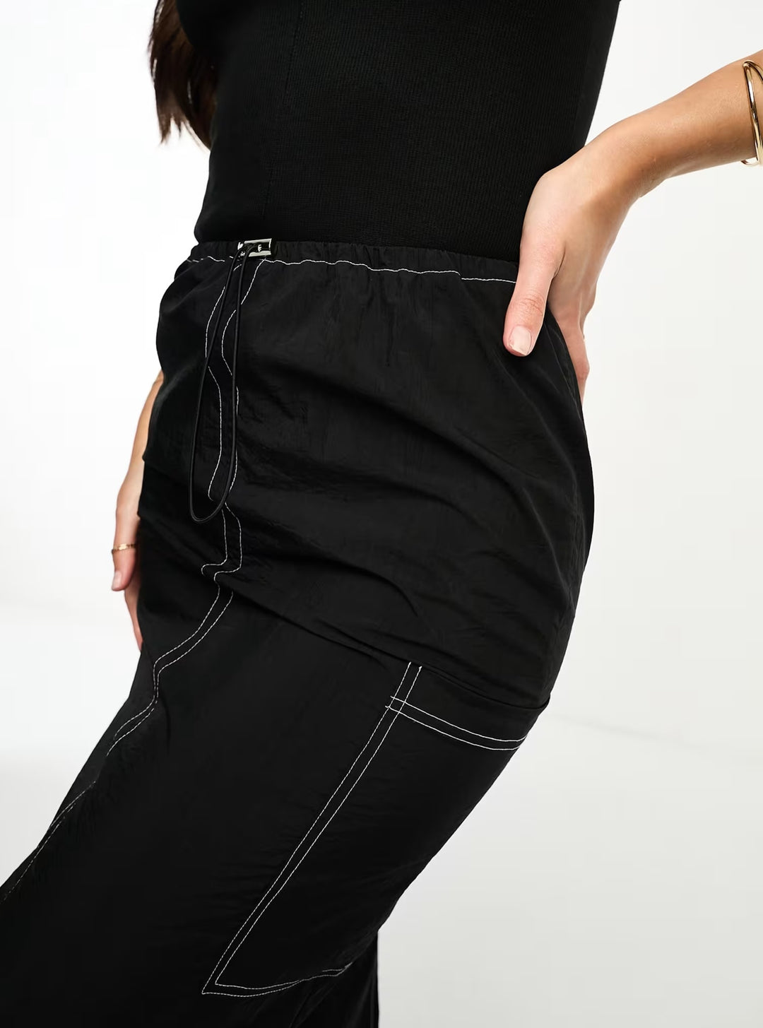 Rochie midi ASOS, negru