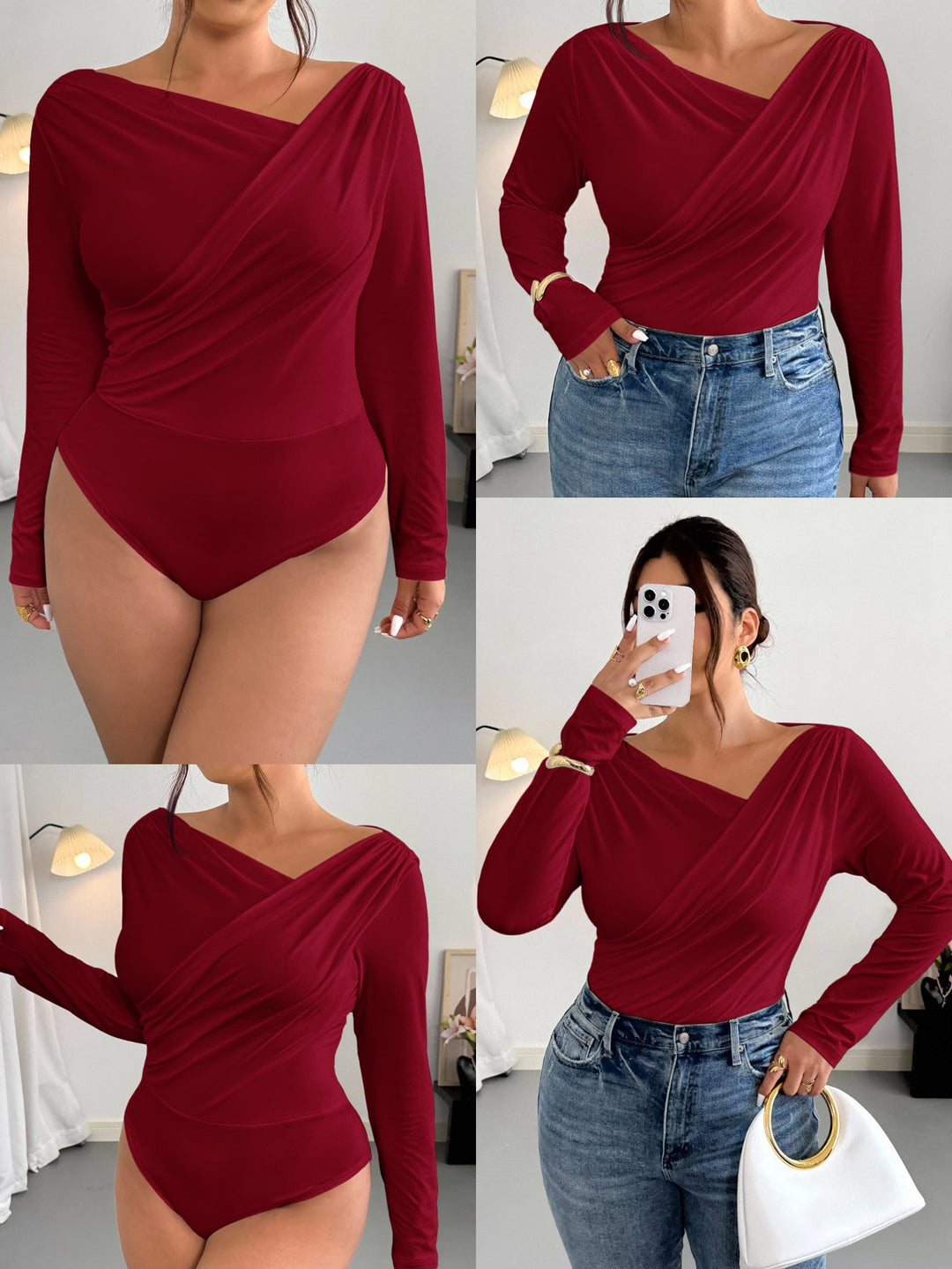 Body SHEIN, vișiniu