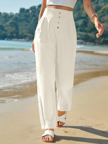 Pantaloni SHEIN, crem