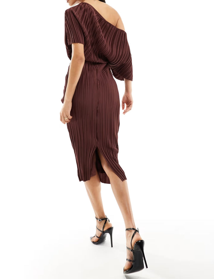 Barna ASOS midi ruha