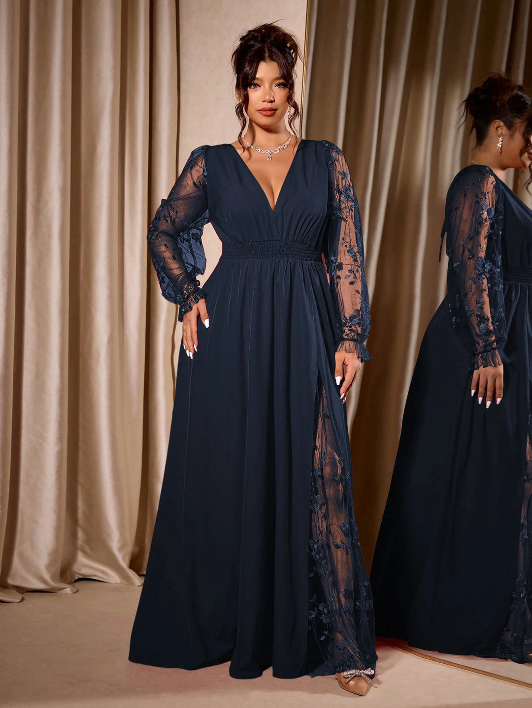 Rochie maxi SHEIN, albastru