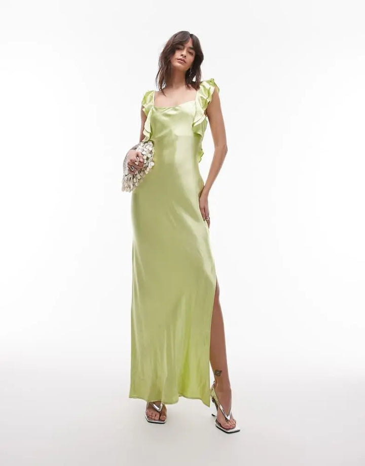 Rochie maxi TOPSHOP, verde