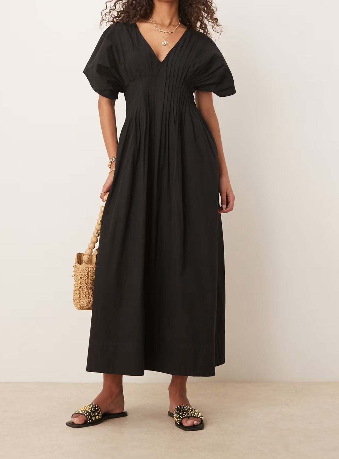 Rochie midi ASOS, negru