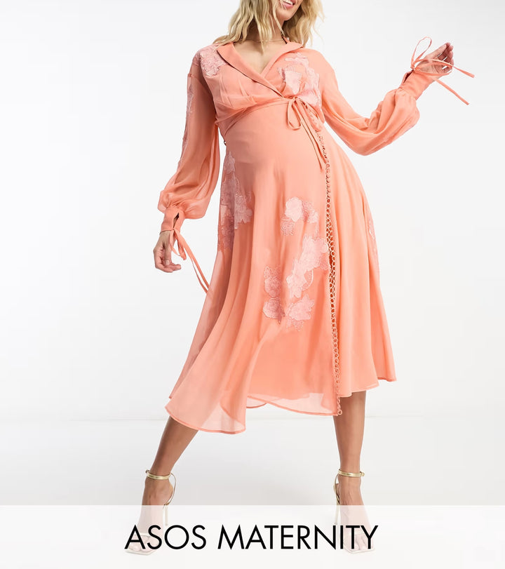 Rochie maxi Asos, portocaliu