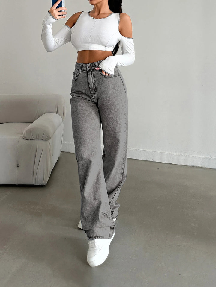 Jeans SHEIN, gri