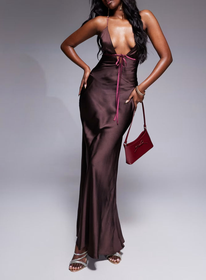 Rochie maxi ASOS, maro