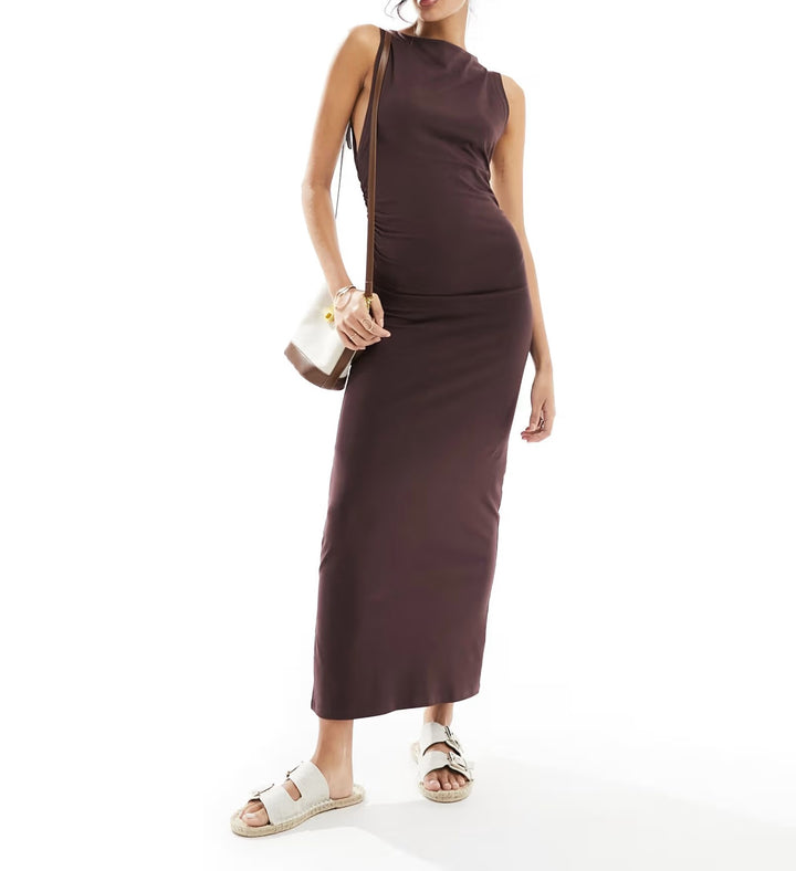 Rochie maxi ASOS, maro