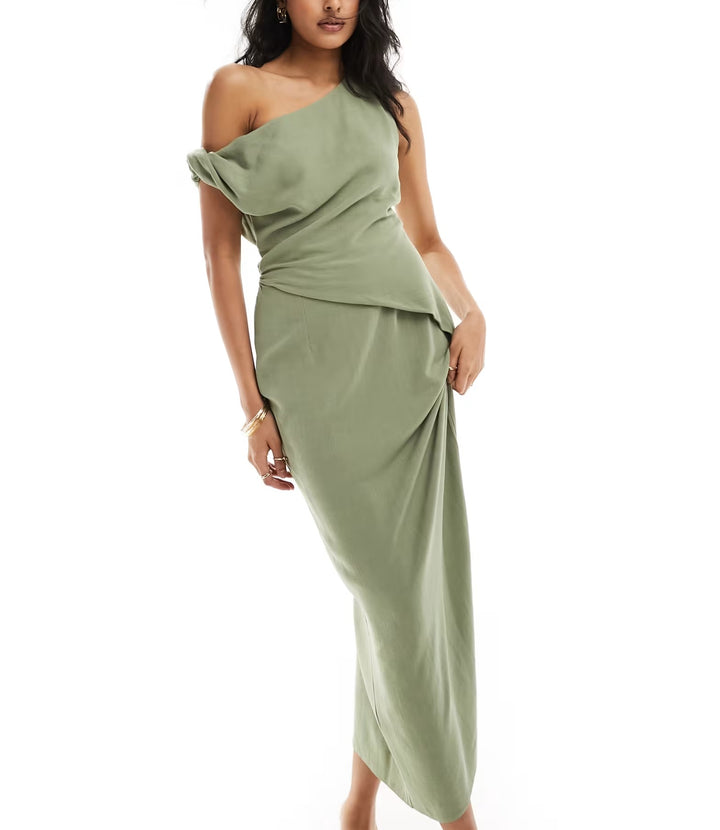 Rochie maxi ASOS, verde