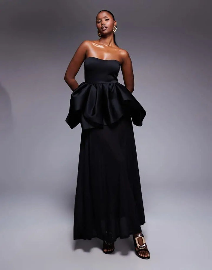 Rochie maxi ASOS, negru