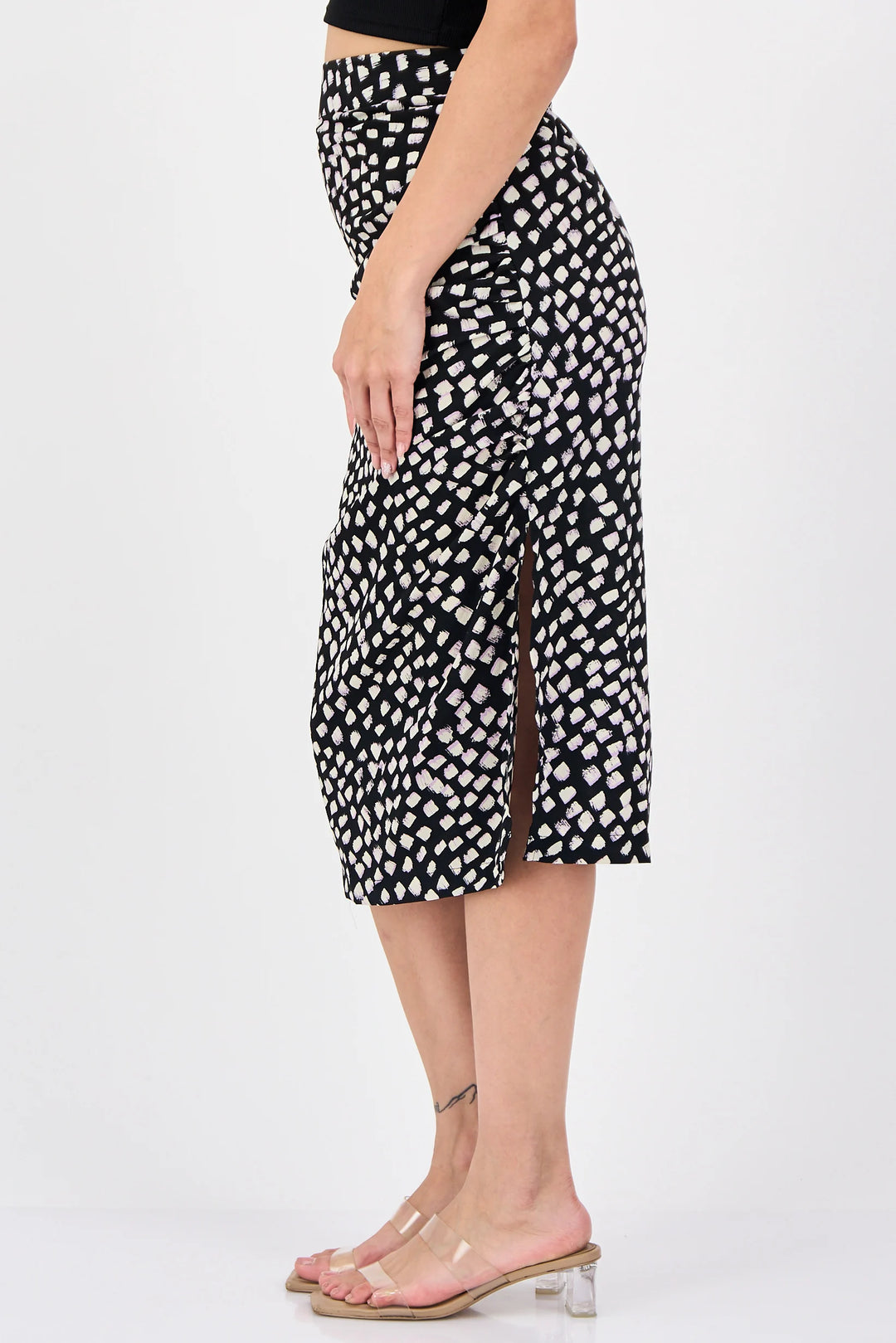 Vero Moda fekete midi szoknya