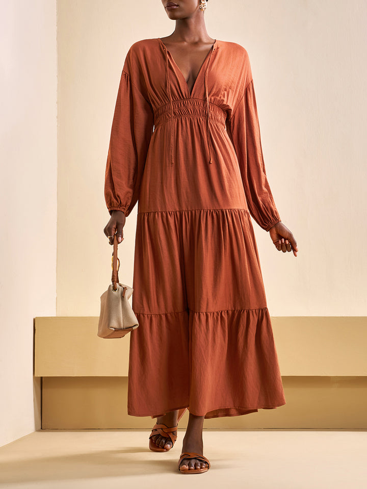 Rochie maxi SHEIN, maro