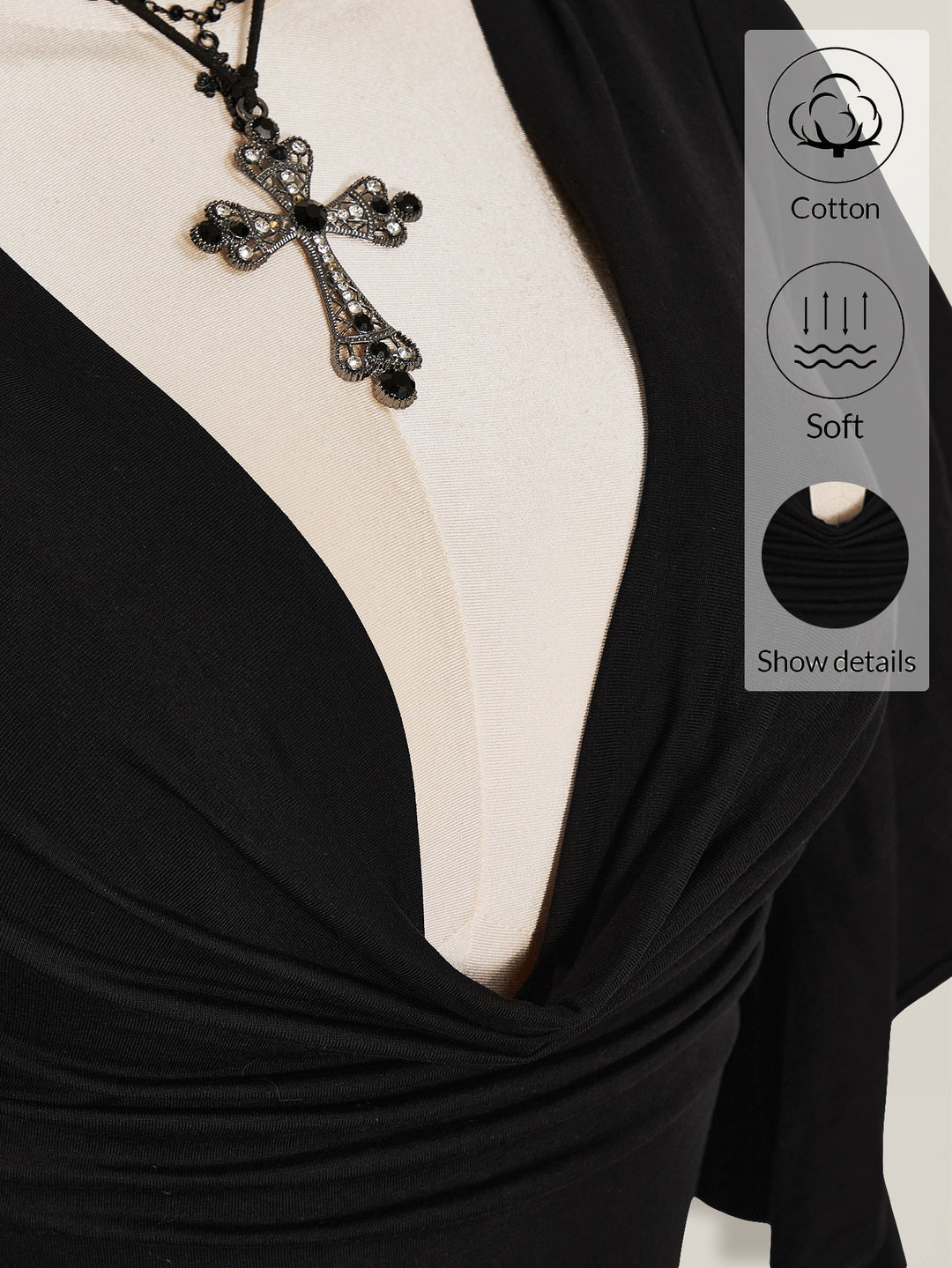 Top SHEIN, negru