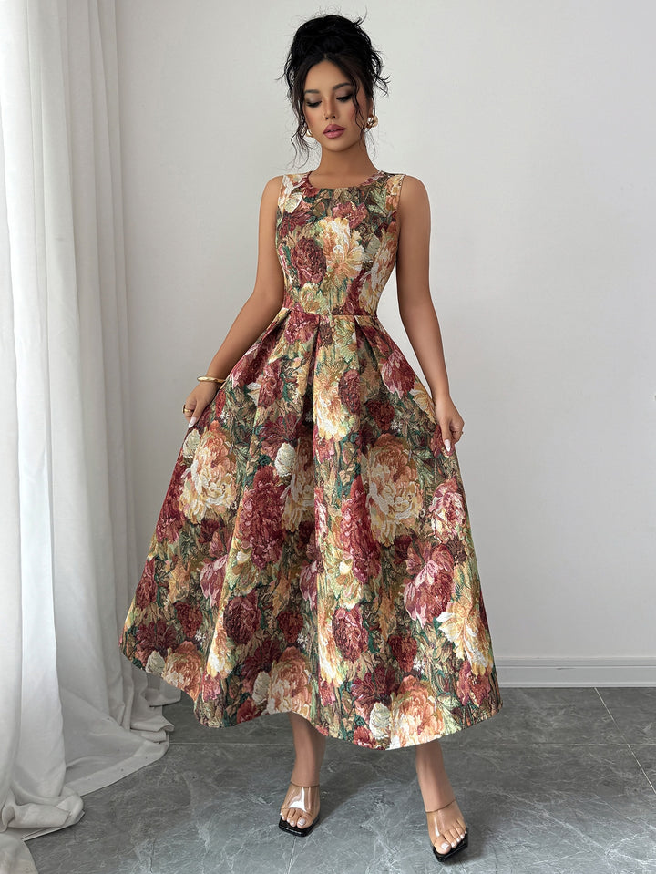 Rochie midi SHEIN, maro