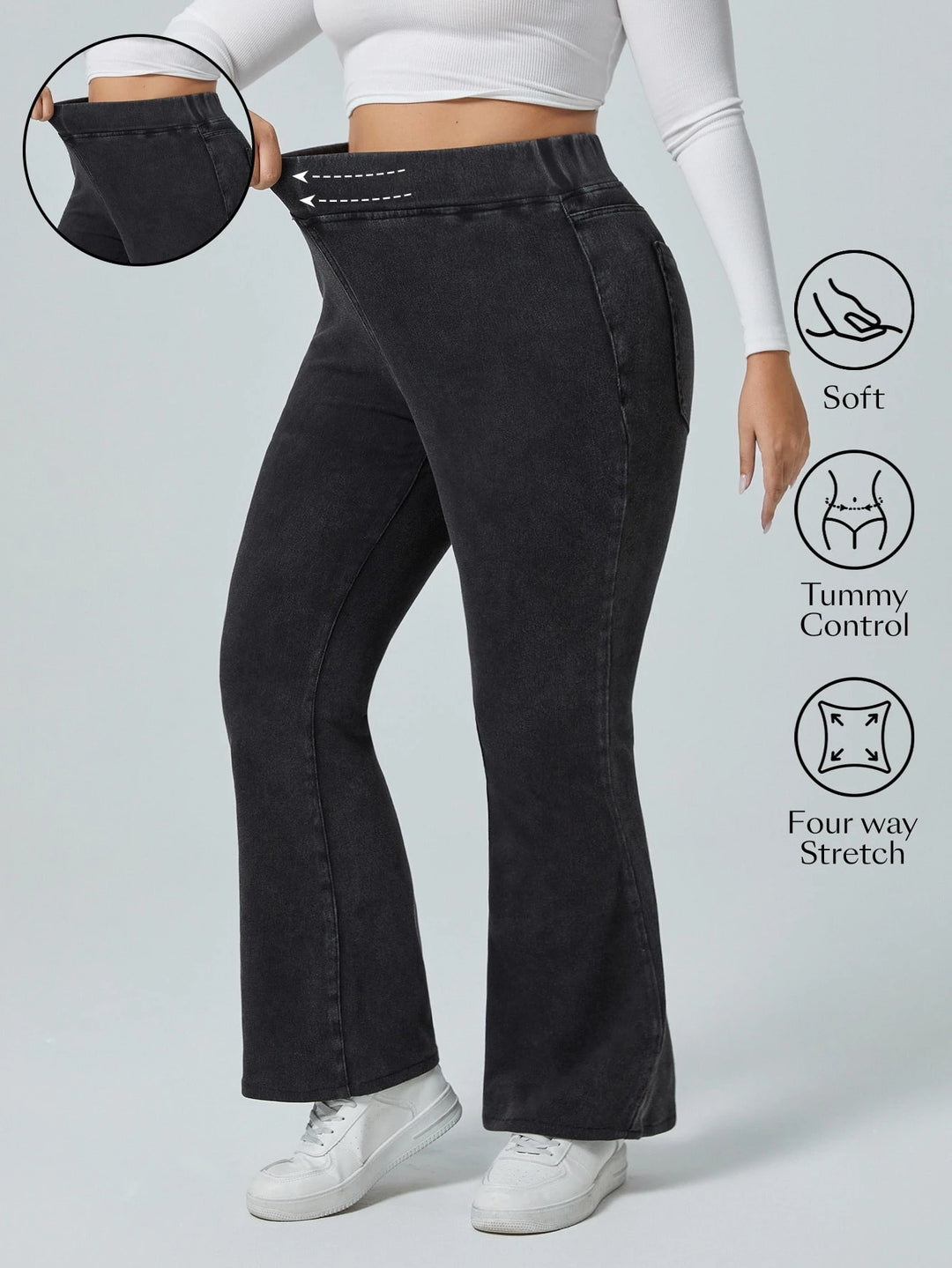 Pantaloni SHEIN, negru