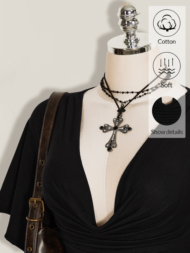 Top SHEIN, negru