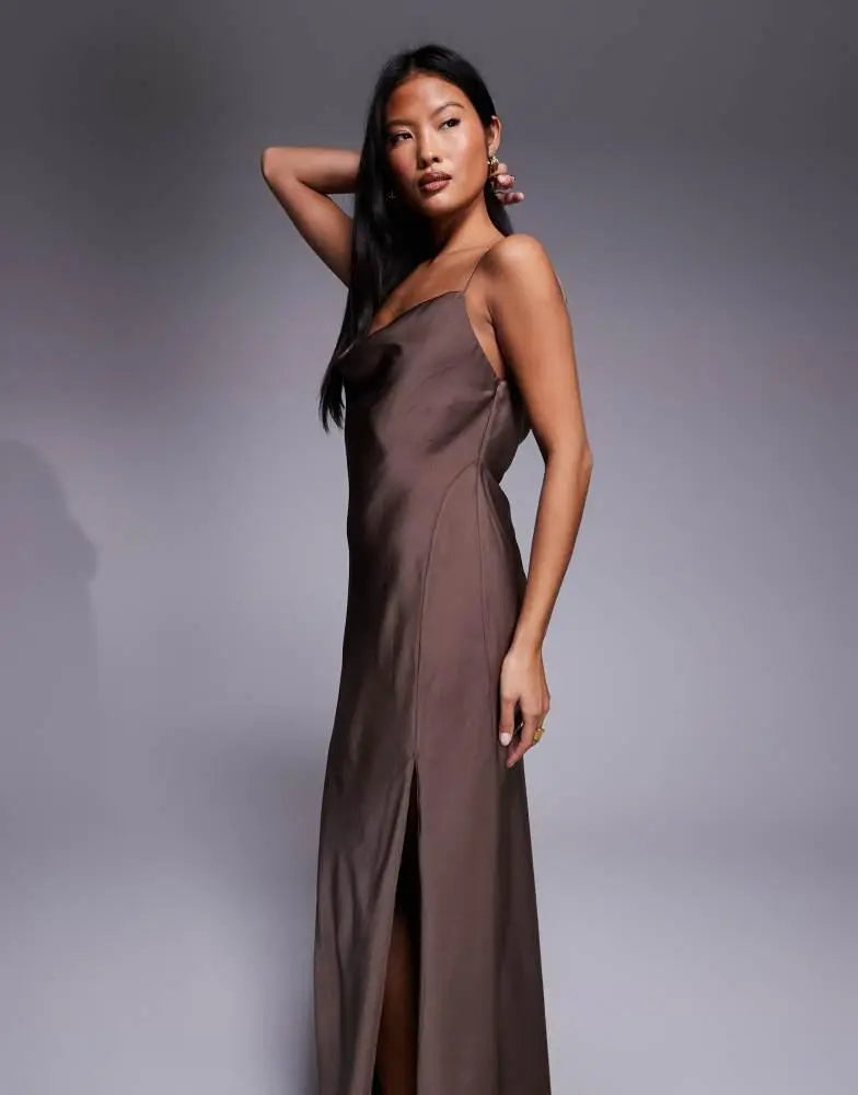 Rochie maxi ASOS, maro