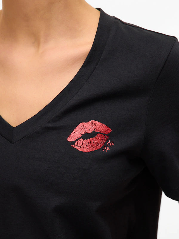 VERO MODA póló, fekete