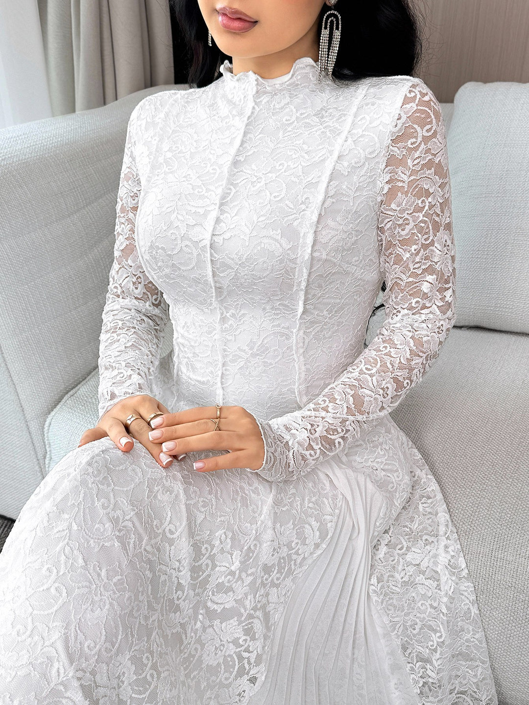 Rochie maxi SHEIN, alb