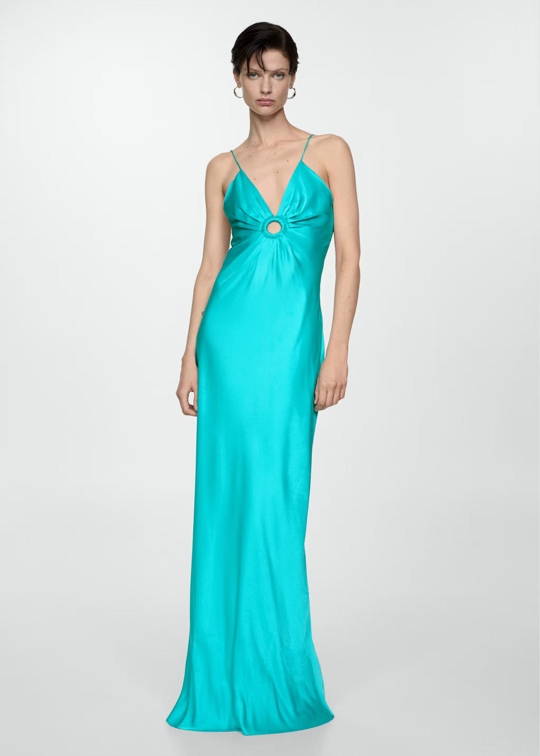 Rochie maxi MANGO, turcoaz