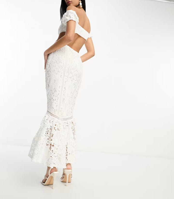 Rochie maxi Asos, alb
