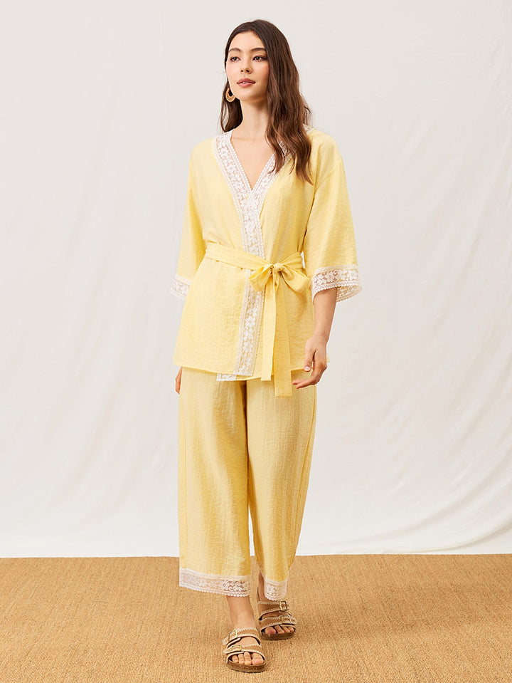 Set pijamale SHEIN, galben