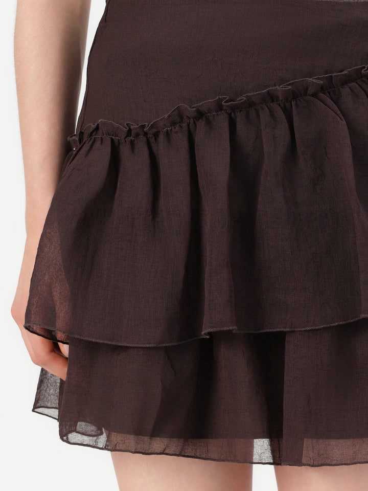 Miniszoknya VERO MODA, barna