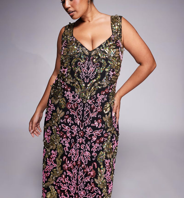Rochie de ocazie Asos, mix culori