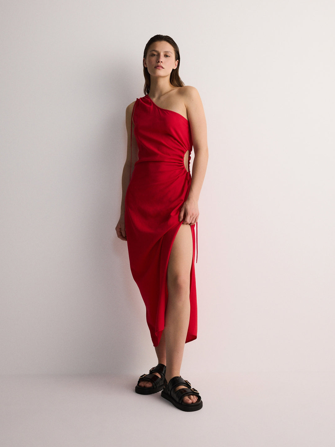 Rochie midi RESERVED, roșu