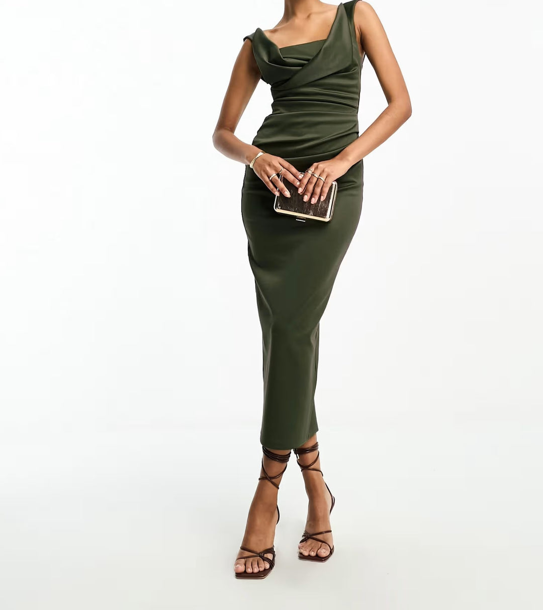 ASOS midi ruha, zöld
