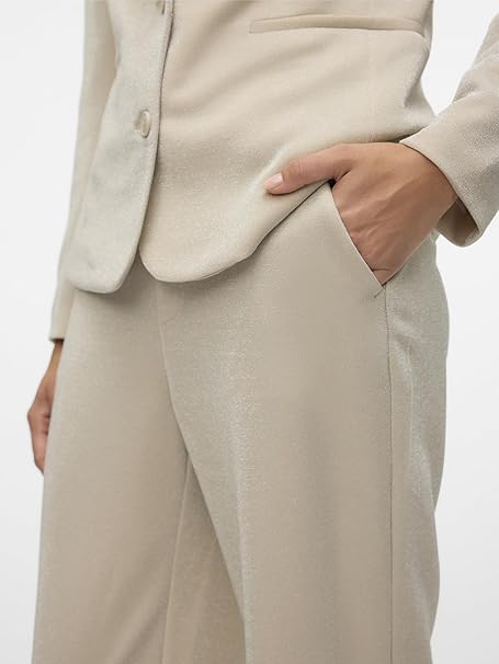 VERO MODA nadrág, krém