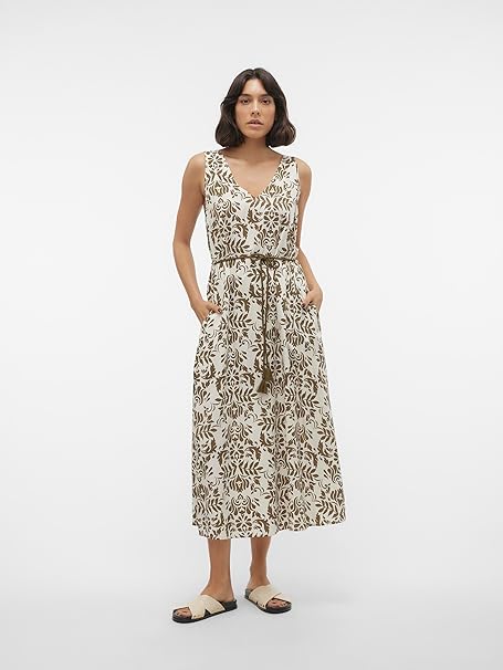 VERO MODA midi ruha, vegyes színek