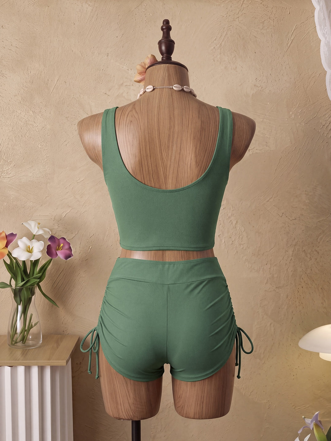 Set bikini SHEIN, kaki